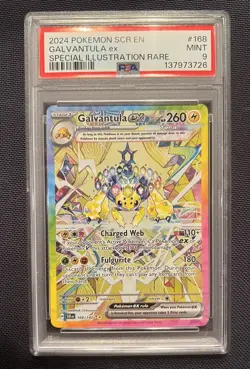 PSA 9 Pokemon 2024 SV Stellar Crown Galvantula EX #168/142 - Image 1