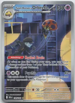 Team Rocket's Orbeetle 198/182 Illustration Rare Destined Rivals Pokemon NM/M - Image 1