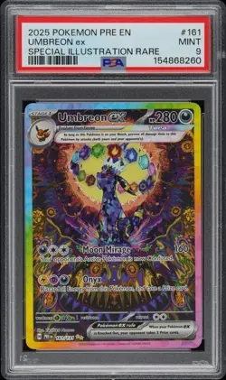 2025 POKEMON PRE EN-PRISMATIC EVOLUTIONS #161 UMBREON EX PSA 9 - Image 1