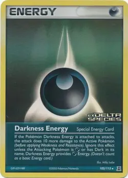 Moderately Played, English - 1 x Pokemon Darkness Energy - 103/113 - Rare - Reve - Image 1