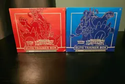 Pokemon Sword & Shield Battle Styles 2 ETBs (Red & Blue) Sealed - Image 1