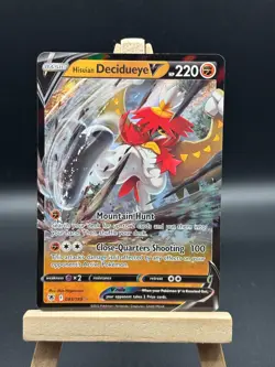 Pokemon TCG Hisuian Decidueye V 083/189 SWSH10: Astral Radiance UR NM (R3) - Image 1