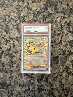 Pokemon Pikachu ex Sv08: Surging Sparks Holo EX Double Rare 057/191 PSA - Image 1