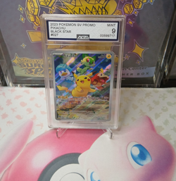 2023 POKEMON SVP EN-SV BLACK STAR PROMO #027 PIKACHU Graded AGS 9 MINT - Image 1