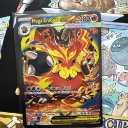 Pokemon ME: Ascended Heroes Mega Emboar ex 273/217 Special Illustration Rare SIR - Image 1