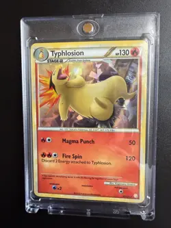 TYPHLOSION Pokemon: HeartGold & SoulSilver Holo Rare 032/123 (CRACKED ICE HOLO) - Image 1