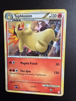 TYPHLOSION Pokemon: HeartGold & SoulSilver Holo Rare 032/123 (CRACKED ICE HOLO) - Image 2