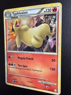 TYPHLOSION Pokemon: HeartGold & SoulSilver Holo Rare 032/123 (CRACKED ICE HOLO) - Image 3
