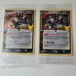 Set Of 2 Sealed Pokemon Greninja SWSH144 Celebrations Promo - Image 1