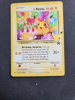 Pokemon Pikachu Holo Birthday Celebrations 25th Classic Collection #24 - Image 1