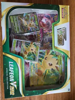NEW SEALED Pokemon Leafeon VSTAR Special Collection Box Sword & Shield TCG - Image 1
