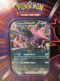 Pokemon Team Rocket Tin [Team Rockets Nidoking EX] SEALED - Image 2
