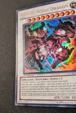 Atomic Scrap Dragon STOR-EN043 Ultra Rare 1st Edition Yugioh MP/LP - Image 3