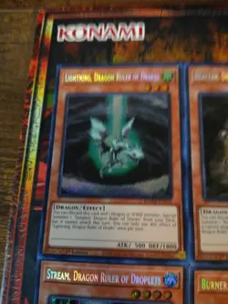 4 Dragon Rulers - Burner Reactan Lightning Stream - Secret Rare BLMM Yugioh NM - Image 2