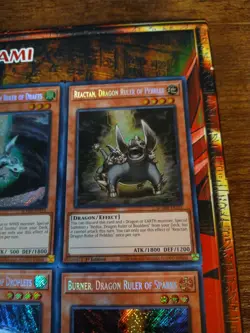 4 Dragon Rulers - Burner Reactan Lightning Stream - Secret Rare BLMM Yugioh NM - Image 3