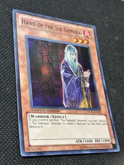 YuGiOh! - Hand of the Six Samurai STOR-ENSE2 Super Rare Limited Edition Mint - Image 4