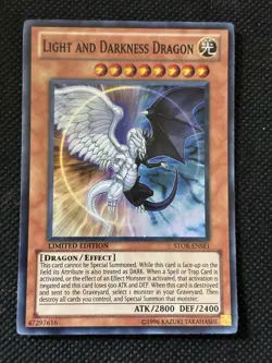YuGiOh! - Light and Darkness Dragon STOR-ENSE1 Super Rare Limited Edition NM - Image 1