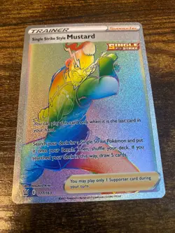 177/163 SINGLE STRIKE STYLE MUSTARD (secret rare holo Pokemon Card Battle Styles - Image 1