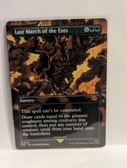 Magic: The Gathering Last March of the Ents LTR Card Borderless NM 418 - Image 1