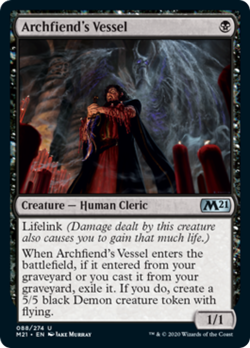 Archfiend's Vessel FOIL Core Set 2021 / M21 NM Black Uncommon MTG CARD ABUGames - Image 1