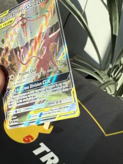Espeon & Deoxys GX SM240 Black Star Promo Holo Pokemon Card Tag Team - Image 2