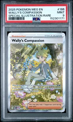 2025 POKEMON MEG SPECIAL ILLUSTRATION RARE #186 WALLY'S COMPASSION PSA 9 - Image 1