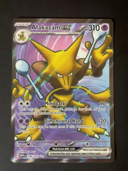 Pokemon TCG Alakazam EX Holo Ultra Rare Scarlet and Violet 151 188/165 NM - Image 1
