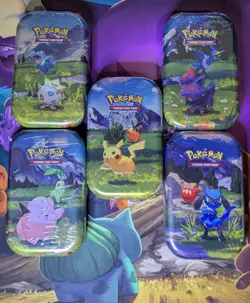 POKEMON FULL SET MEGA EVOLUTION ASCENDED HEROES MINI TINS ALL 5 TINS NEW SEALED - Image 1