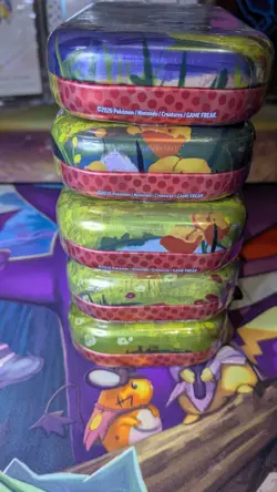 POKEMON FULL SET MEGA EVOLUTION ASCENDED HEROES MINI TINS ALL 5 TINS NEW SEALED - Image 3