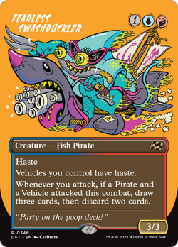 Fearless Swashbuckler (Borderless 346) FOIL Aetherdrift PLD Rare CARD ABUGames - Image 1
