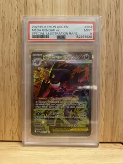 2026 POKEMON ASCENDED HEROES SPECIAL ILLUSTRATION RARE MEGA GENGAR EX PSA 9 - Image 1