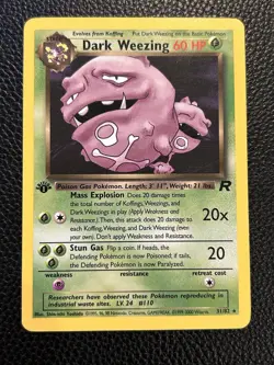 Pokemon Dark Weezing TCG Non-Holo Card 31/82 - Image 1