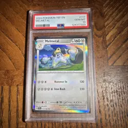 Pokemon TCG Melmetal SV05: Temporal Forces Holo Rare Card 117/162 PSA 10 - Image 1