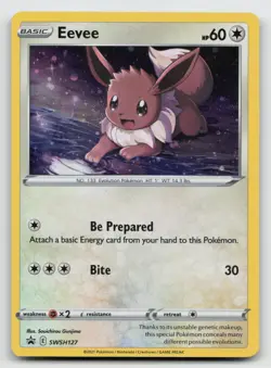 Eevee - SWSH127 - Pokemon Sword & Shield Promo Ultra Rare Holo Card NM - Image 1