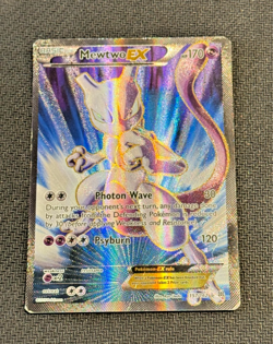 2015 Pokemon TCG Breakthrough MEWTWO EX 157/162 FULL ART HOLO VERY HEAVY PLAY - Image 1