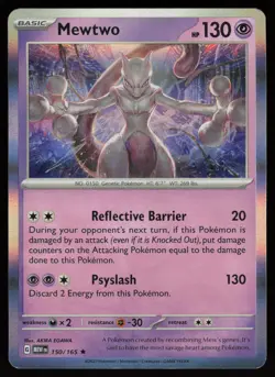 MEWTWO 150/165 RARE 151 POKEMON HOLO NM/M - Image 1