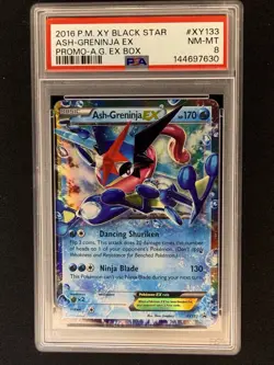 Pokemon TCG Ash-Greninja EX XY133 Black Star Promo Holo PSA 8 - Image 1