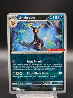 2023 Pokemon SV Obsidian Flames - OBF EN Umbreon Reverse Holo GameStop #130/197 - Image 1
