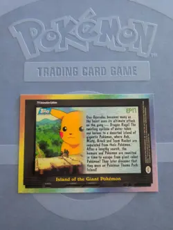 Pokemon Topps TV Animation EP17 Island of the Giant Pokemon Holo Blue Logo - Image 2