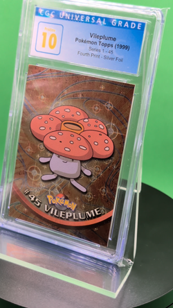 CGC 10 Pristine Vileplume Pokemon Topps Series 1 Fourth Print Silver Foil 1999 - Image 2