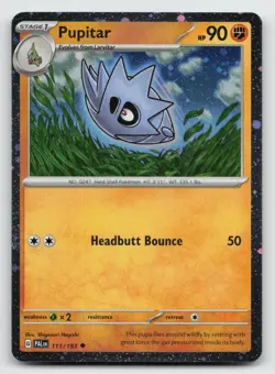 Pupitar - 111/193 - Pokemon Paldea Evolved Cosmos Holo Rare Card NM - Image 1