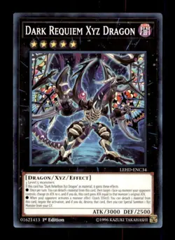 ( DARK REQUIEM XYZ DRAGON ) - Common - LEHD-ENC34 - 1st NM - Yu-Gi-Oh Hero Deck - Image 1