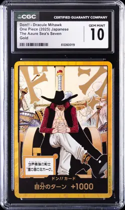 2025 ONE PIECE JAPANESE THE AZURE SEA'S SEVEN DON!! - DRACULE MIHAWK CGC 10 - Image 1