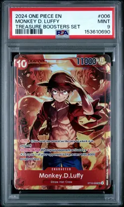 2024 ONE PIECE PROMOS TREASURE BOOSTERS SET #006 MONKEY D. LUFFY PSA 9 - Image 1