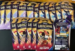 Disney Lorcana The First Chapter Sleeved Boosters- 1st print run! Set of 17 - Image 1