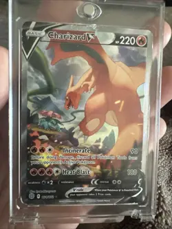 Pokemon TCG Charizard v Brilliant Stars Holo Ultra Rare Card 154/172 MP [Bend] - Image 1