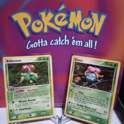 2 Pokemon card lot of Bellosom and Gloom ex hidden legends Yuka morii clay art - Image 1