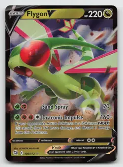 Flygon V - 106/172 - Pokemon Brilliant Stars Sword & Shield Ultra Rare Card NM - Image 1
