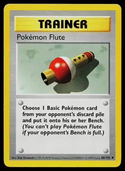 Pokemon Card - Pokemon Flute Base Set Shadowless 86/102 Uncommon - Image 1