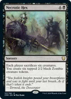 Necrotic Hex FOIL Commander Legends NM Black Rare MAGIC GATHERING CARD ABUGames - Image 1